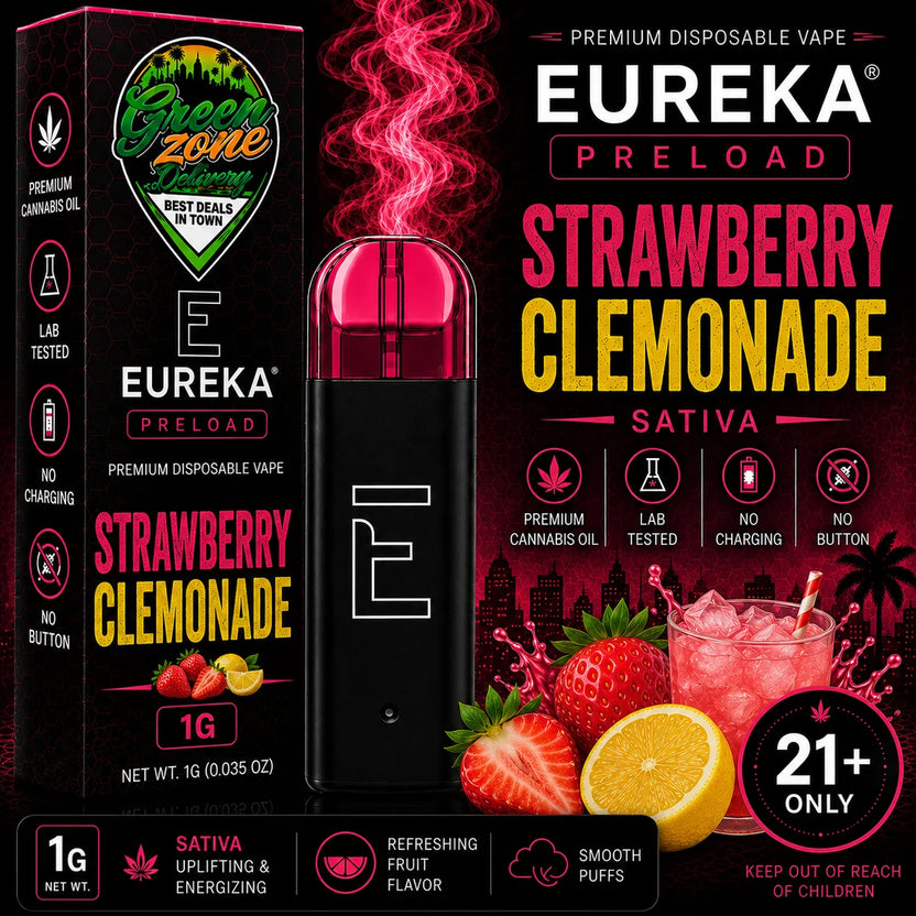 EUREKA PRELOAD Strawberry Clemonade 1g Green Zone Delivery Product Image