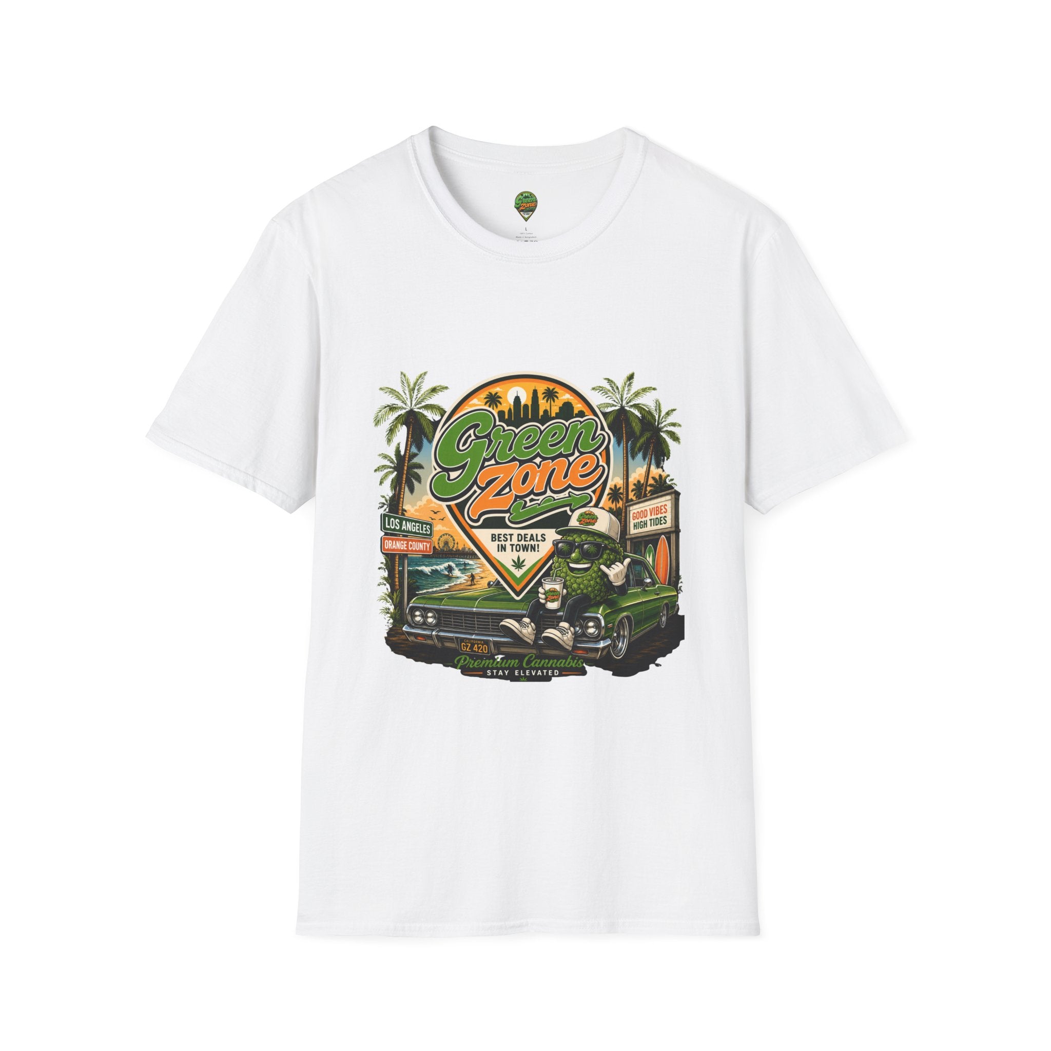 Green Zone Vintage Palm Beach Surf Graphic Tee