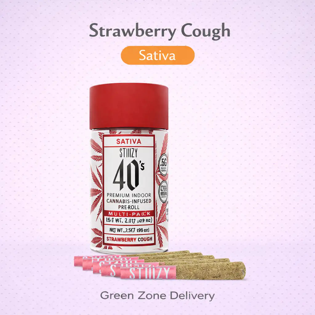 STIIIZY 40's Strawberry Cough Pre-Roll 5-Pack
