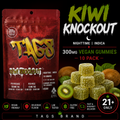 TAGS | Kiwi Knockout | 300mg Vegan Gummies | 10 Pack