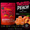TAGS | Twisted Peach | 100mg Vegan Gummies | 10 Pack