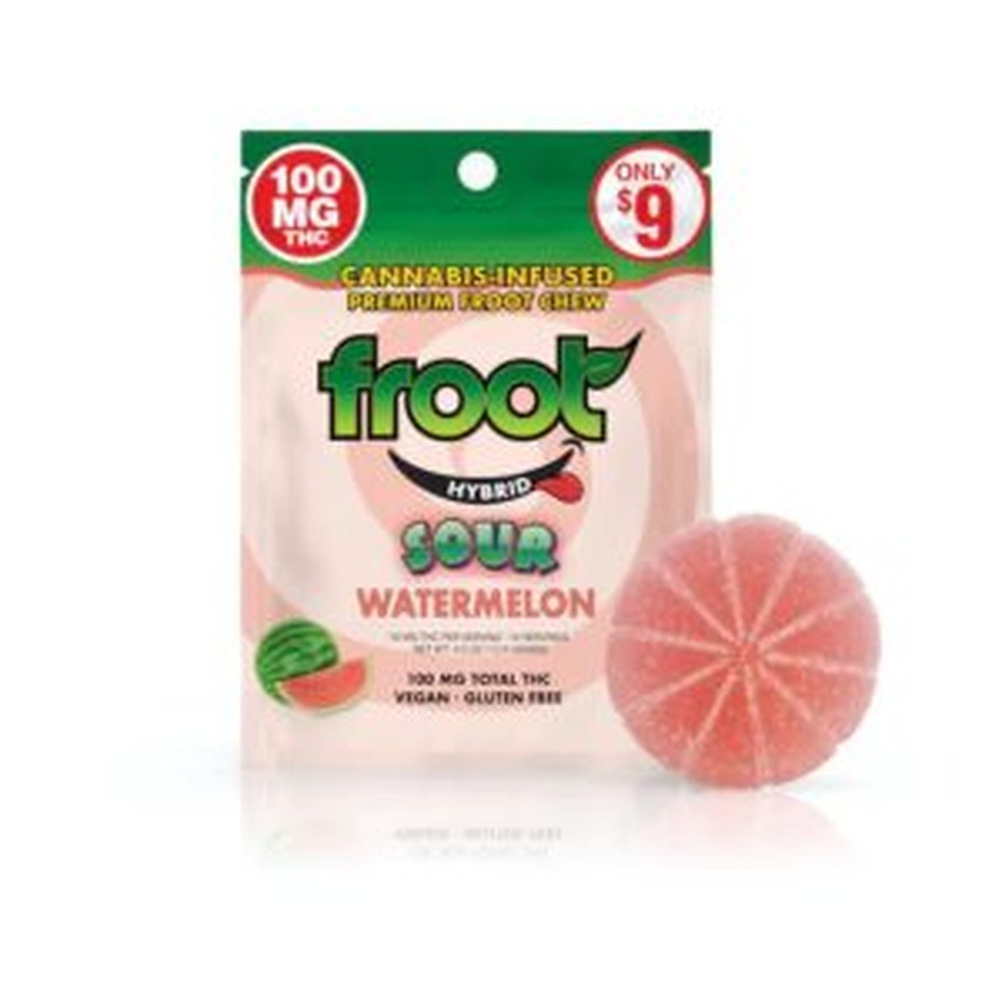 Sour Watermelon Gummy – 100mg Single Cut-to-dose