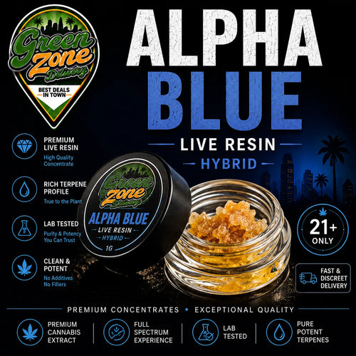 Alpha Blue Live Resin Hybrid Green Zone Delivery Product Image