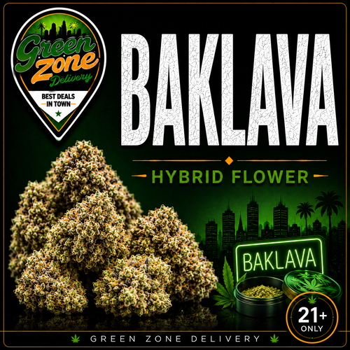 Baklava Hybrid Flower Green Zone Delivery