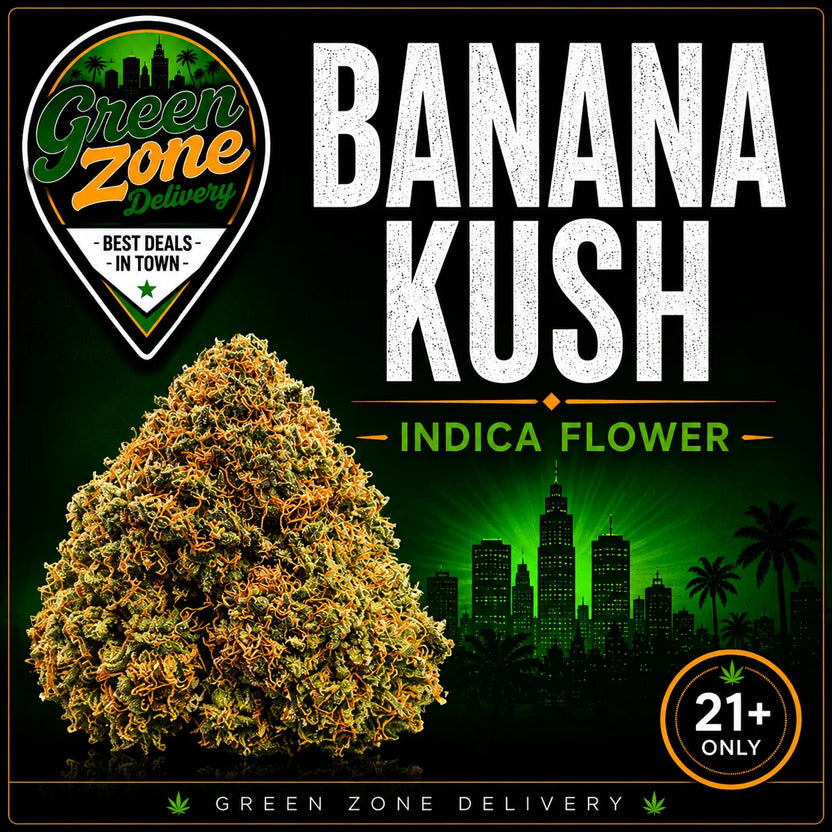 Banana Kush Indica Flower Green Zone Delivery