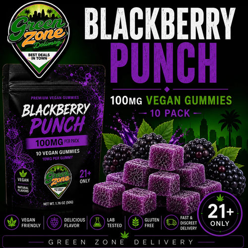 Blackberry Punch 100mg Vegan Gummies Green Zone Delivery Product Image