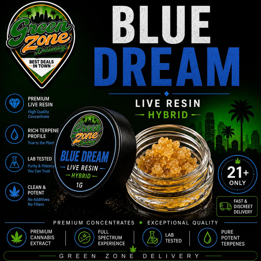 Blue Dream Live Resin Hybrid Green Zone Delivery Product Image