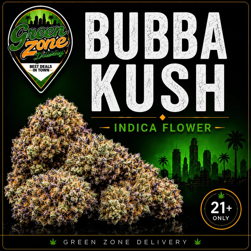 Bubba Kush Indica Flower Green Zone Delivery Product Image