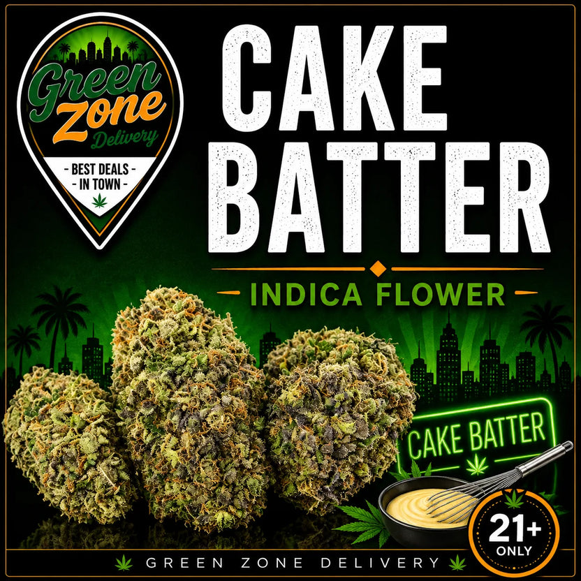Cake Batter Indica Flower Green Zone Delivery