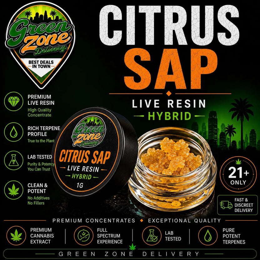 Citrus Sap Live Resin Hybrid Green Zone Delivery Product Image