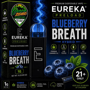 EUREKA PRELOAD Blueberry Breath 1g Green Zone Delivery Product Image