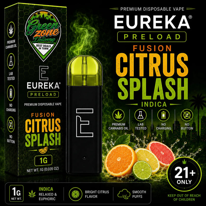 EUREKA PRELOAD FUSION Citrus Splash 1g Green Zone Delivery Product Image