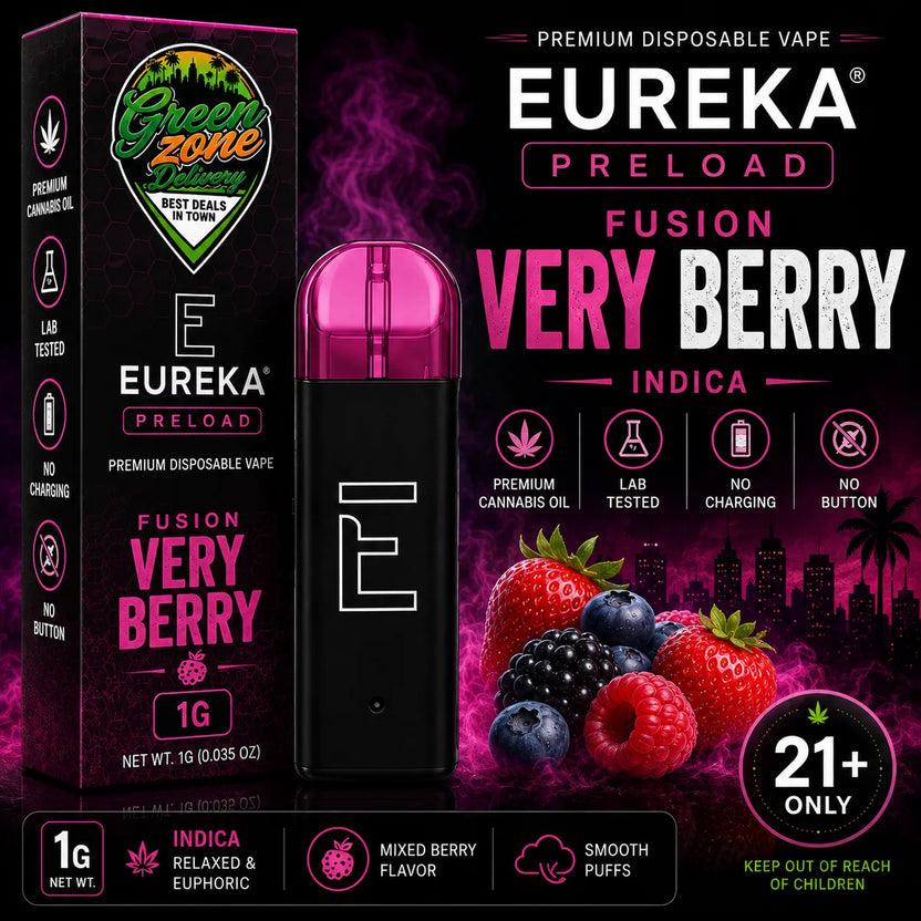 EUREKA PRELOAD FUSION Very Berry 1g Green Zone Delivery Product Image