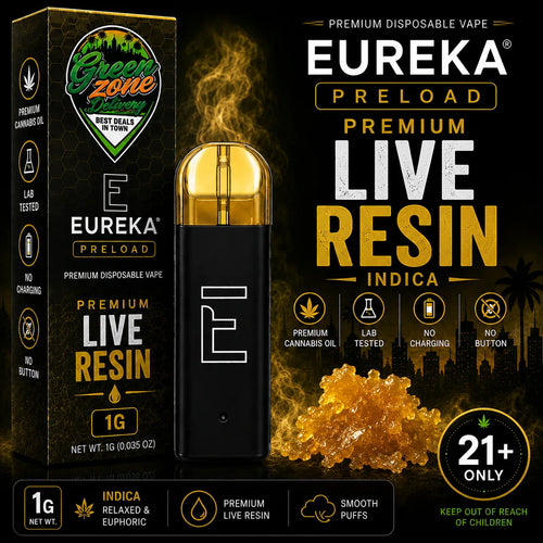EUREKA PRELOAD Premium Live Resin 1g Green Zone Delivery Product Image