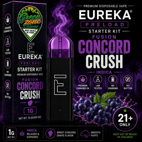 EUREKA PRELOAD Starter Kit FUSION Concord Crush 1g Green Zone Delivery Product Image