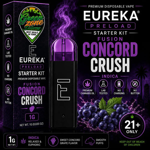 EUREKA PRELOAD Starter Kit FUSION Concord Crush 1g Green Zone Delivery Product Image