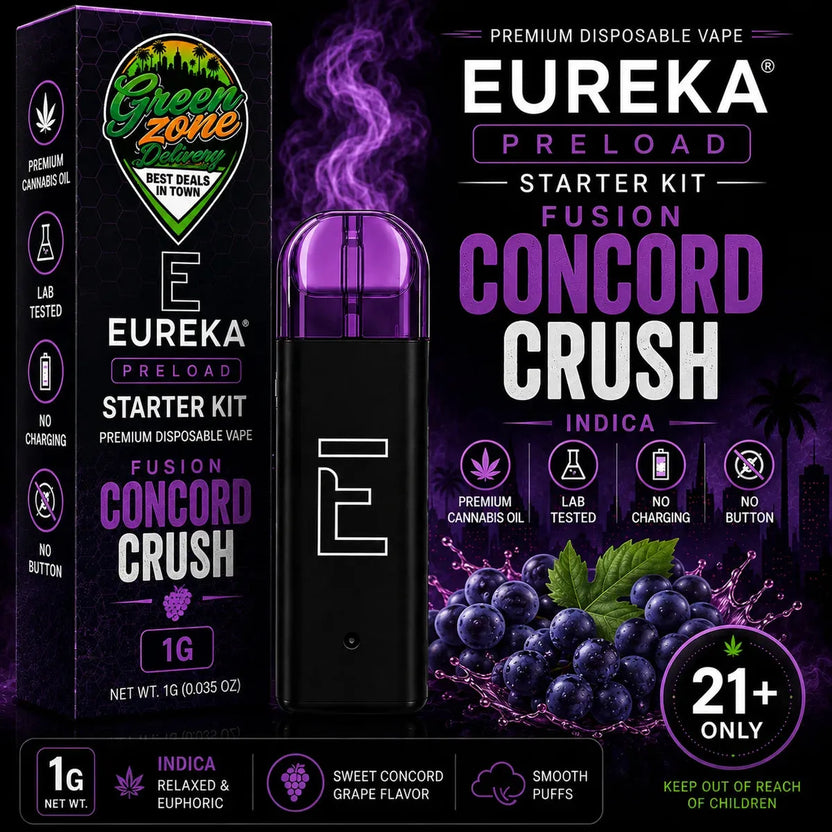 EUREKA PRELOAD Starter Kit FUSION Concord Crush 1g Green Zone Delivery Product Image
