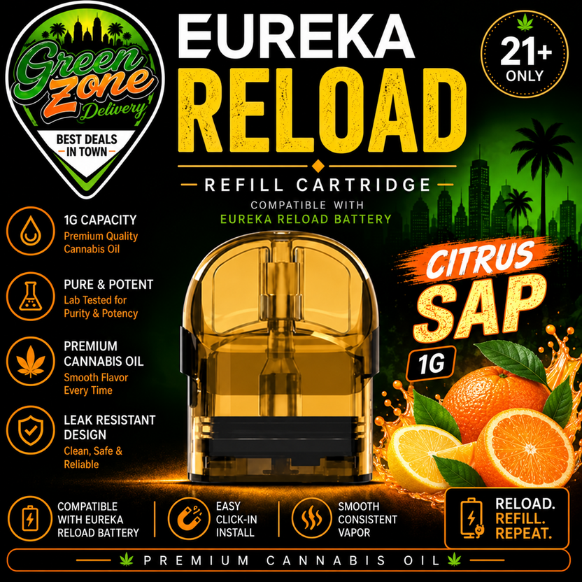 EUREKA RELOAD Citrus Sap 1g Green Zone Delivery Product Image