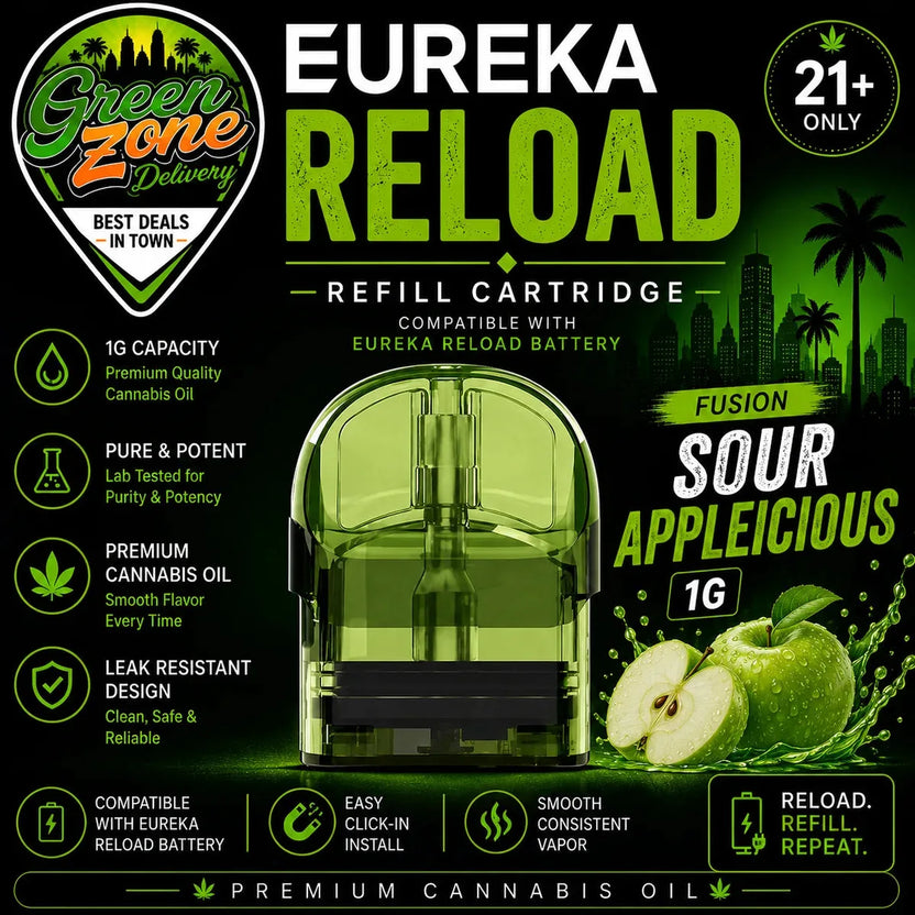 EUREKA RELOAD FUSION Sour Appleicious 1g Green Zone Delivery Product Image