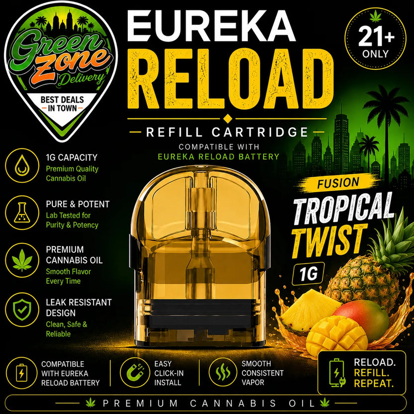 EUREKA RELOAD FUSION Tropical Twist 1g Green Zone Delivery Product Image