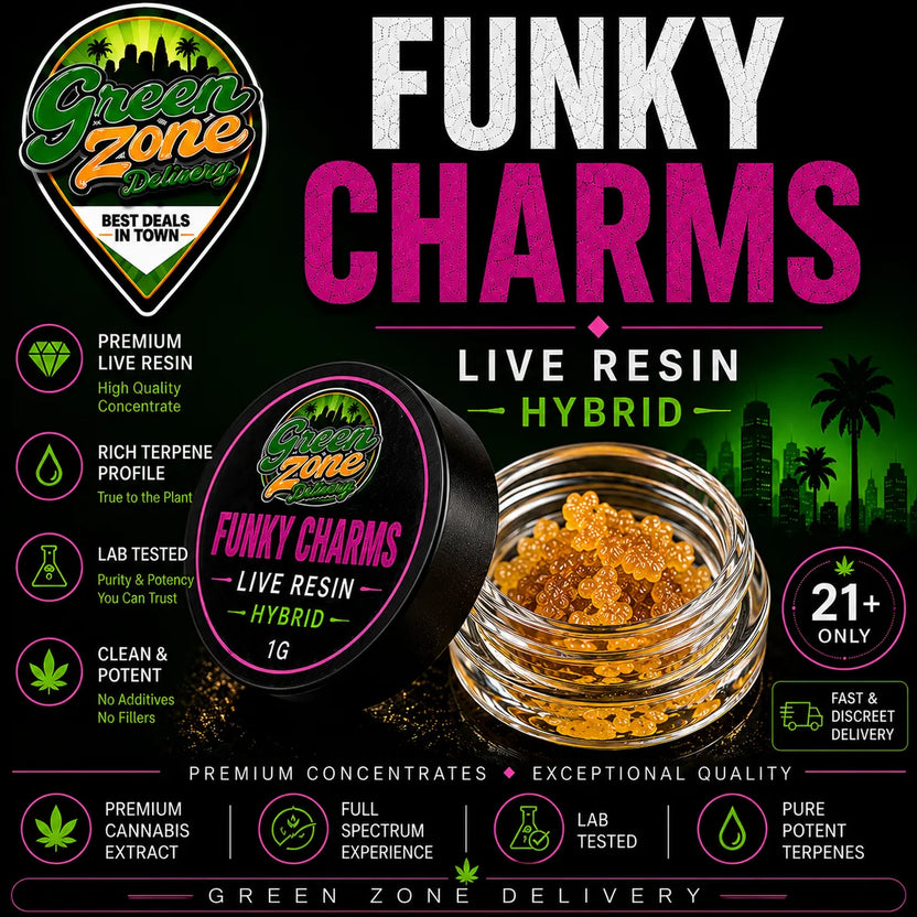 Funky Charms Live Resin Hybrid Green Zone Delivery Product Image