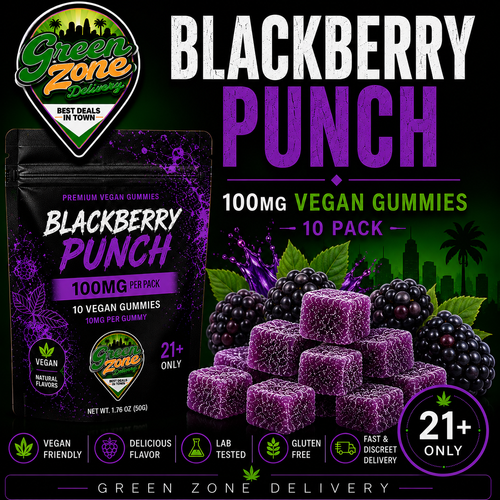 Blackberry Punch 100mg Vegan Gummies Green Zone Delivery Product Image