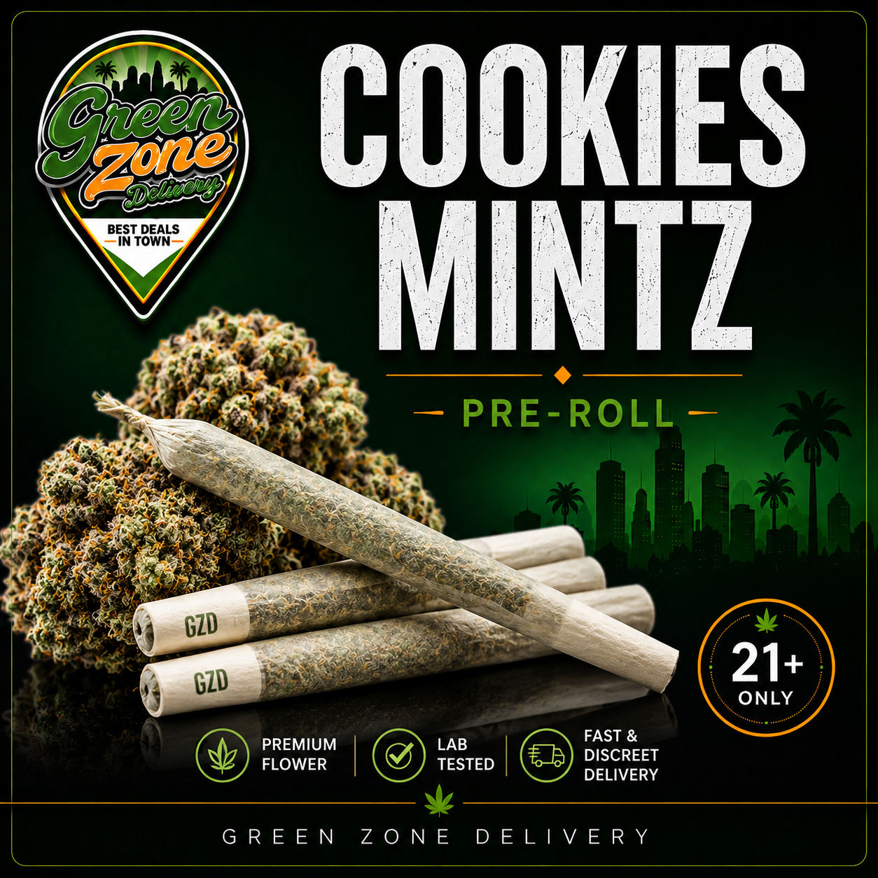 Cookie Mintz Pre-Roll Green Zone Delivery Product Image