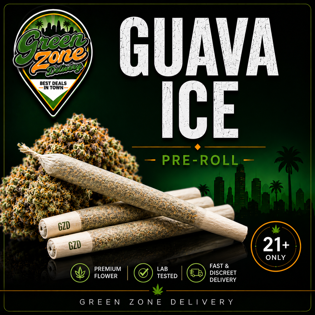 Guava Ice Pre-Roll Green Zone Delivery Product Image