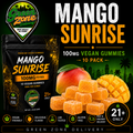 Mango Sunrise 100mg Vegan Gummies Green Zone Delivery Product Image