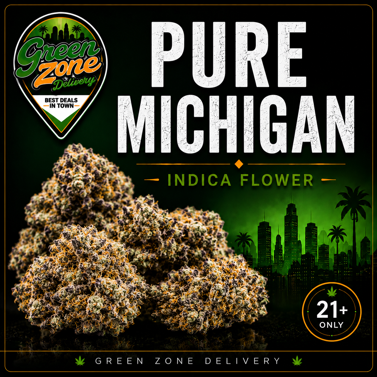 Pure Michigan Indica Flower Green Zone Delivery Product Image