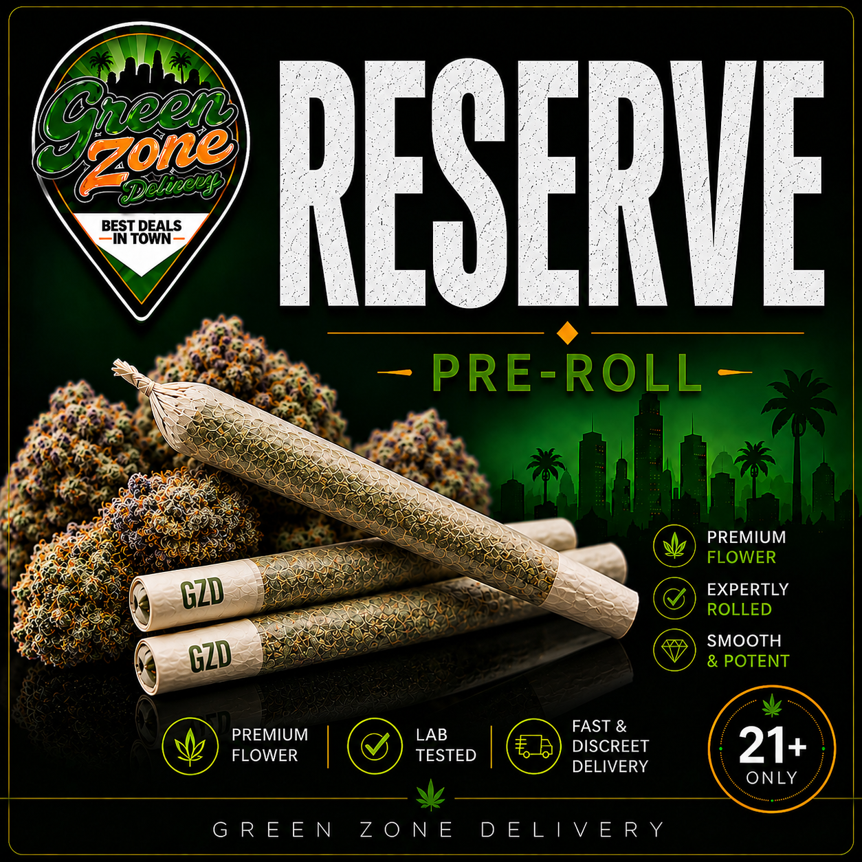 Reserve 1g Pre Roll - Green Zone Delivery