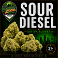 Sour Diesel Sativa Flower Green Zone Delivery Product Image