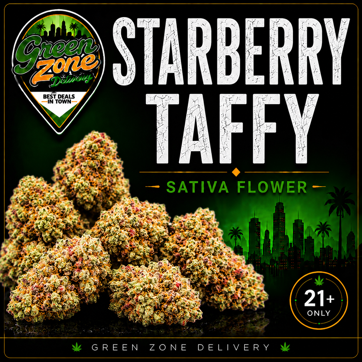 Starberry Taffy Sativa Flower Green Zone Delivery Product Image