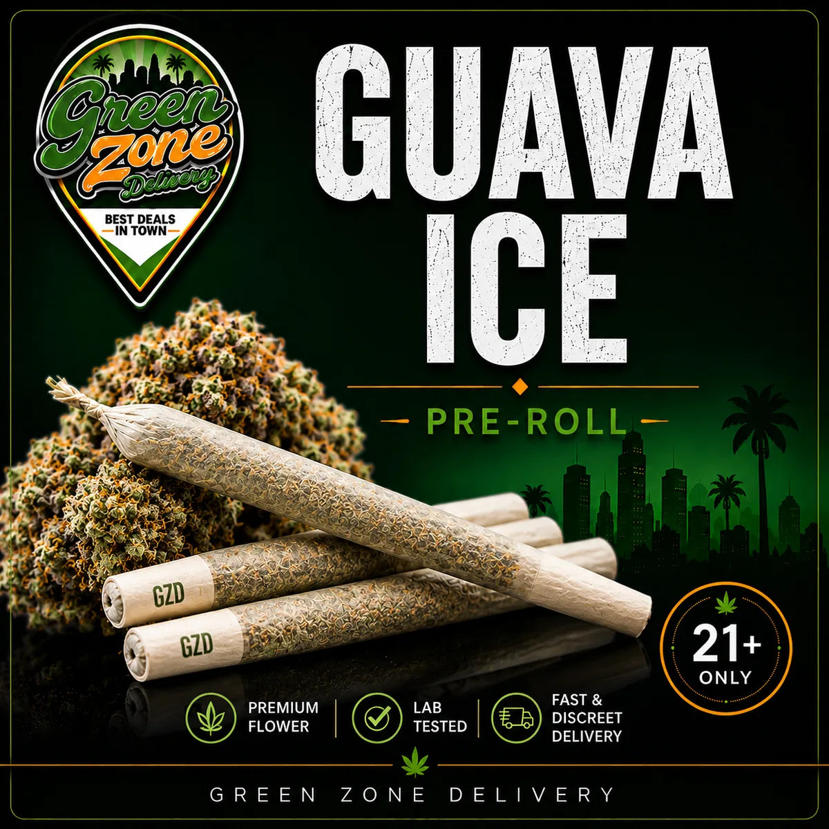 Guava Ice Pre-Roll Green Zone Delivery Product Image