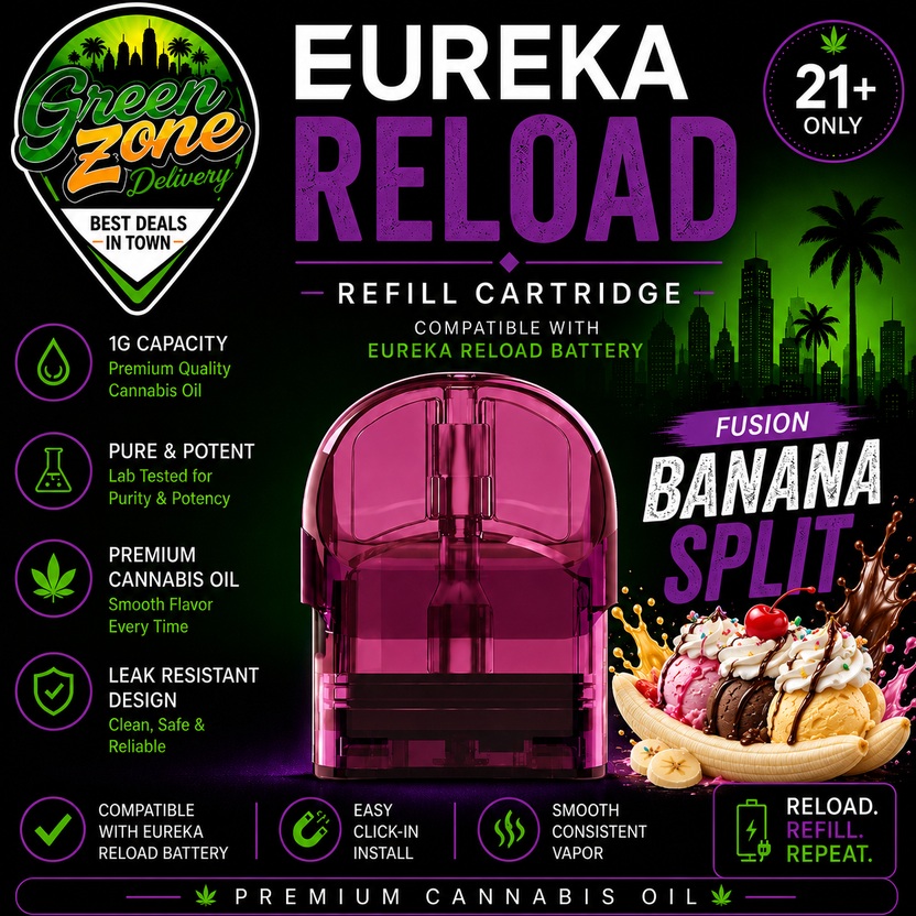 EUREKA RELOAD FUSION Banana Split 1g Green Zone Delivery Product Image