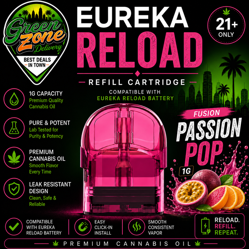 EUREKA RELOAD FUSION Passion Pop 1g Green Zone Delivery Product Image