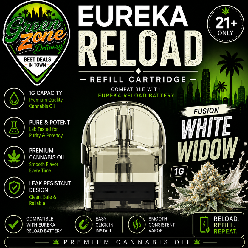 EUREKA RELOAD FUSION White Widow 1g Green Zone Delivery Product Image