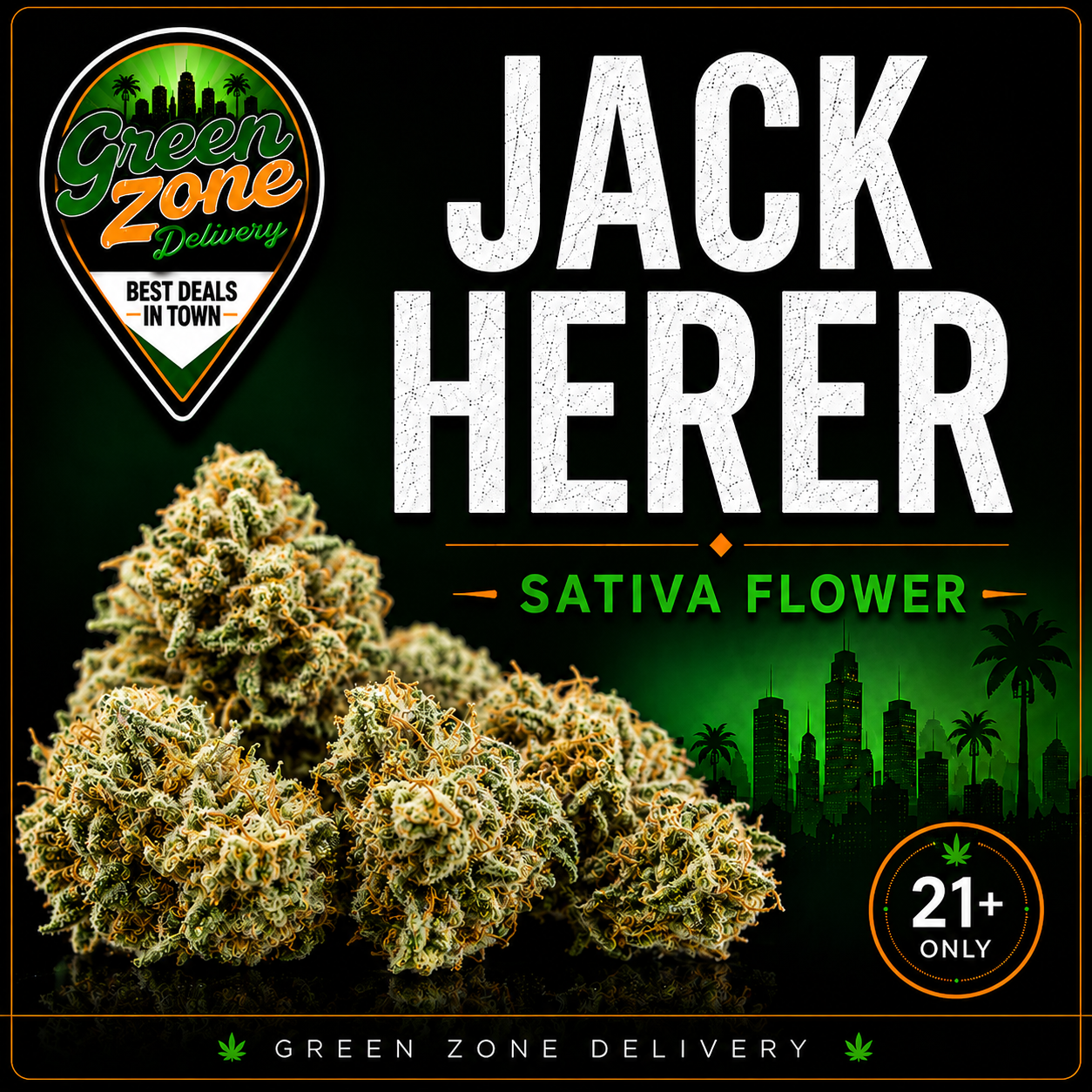 Jack Herer Sativa Flower - Green Zone Delivery