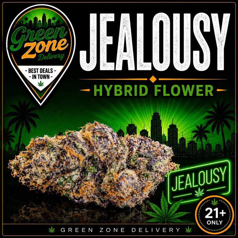 Jealousy Hybrid Flower Green Zone Delivery