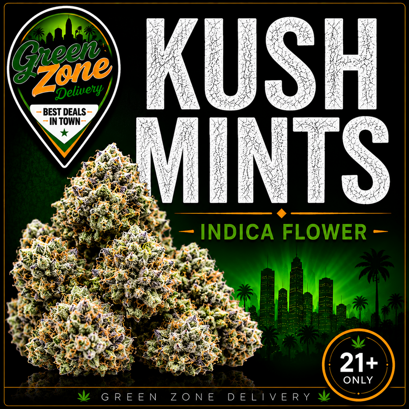 Kush Mints Hybrid Flower - Green Zone Delivery