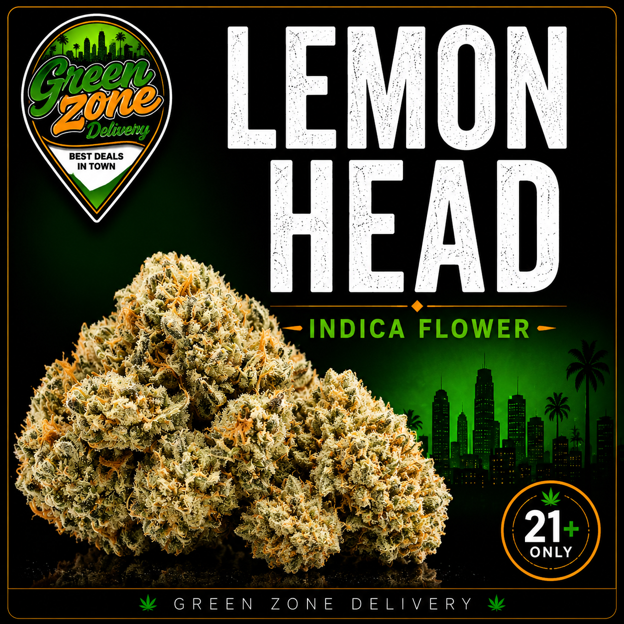 Lemon Head Indica Flower - Green Zone Delivery