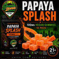 Papaya Splash 100mg Vegan Gummies Green Zone Delivery Product Image