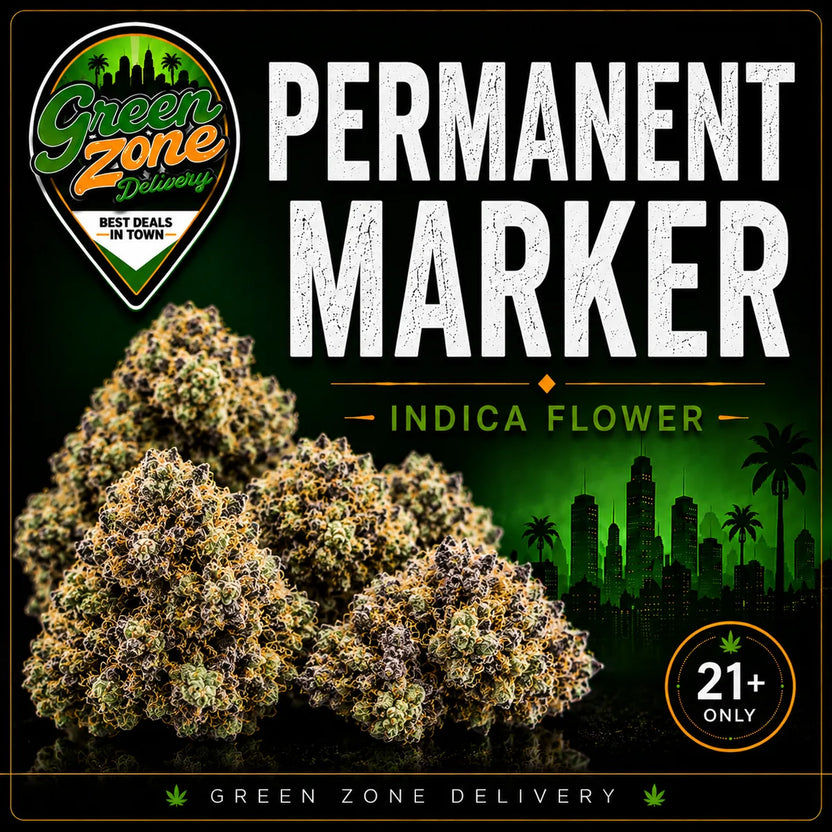 Permanent Marker Indica Flower Green Zone Delivery Product Image