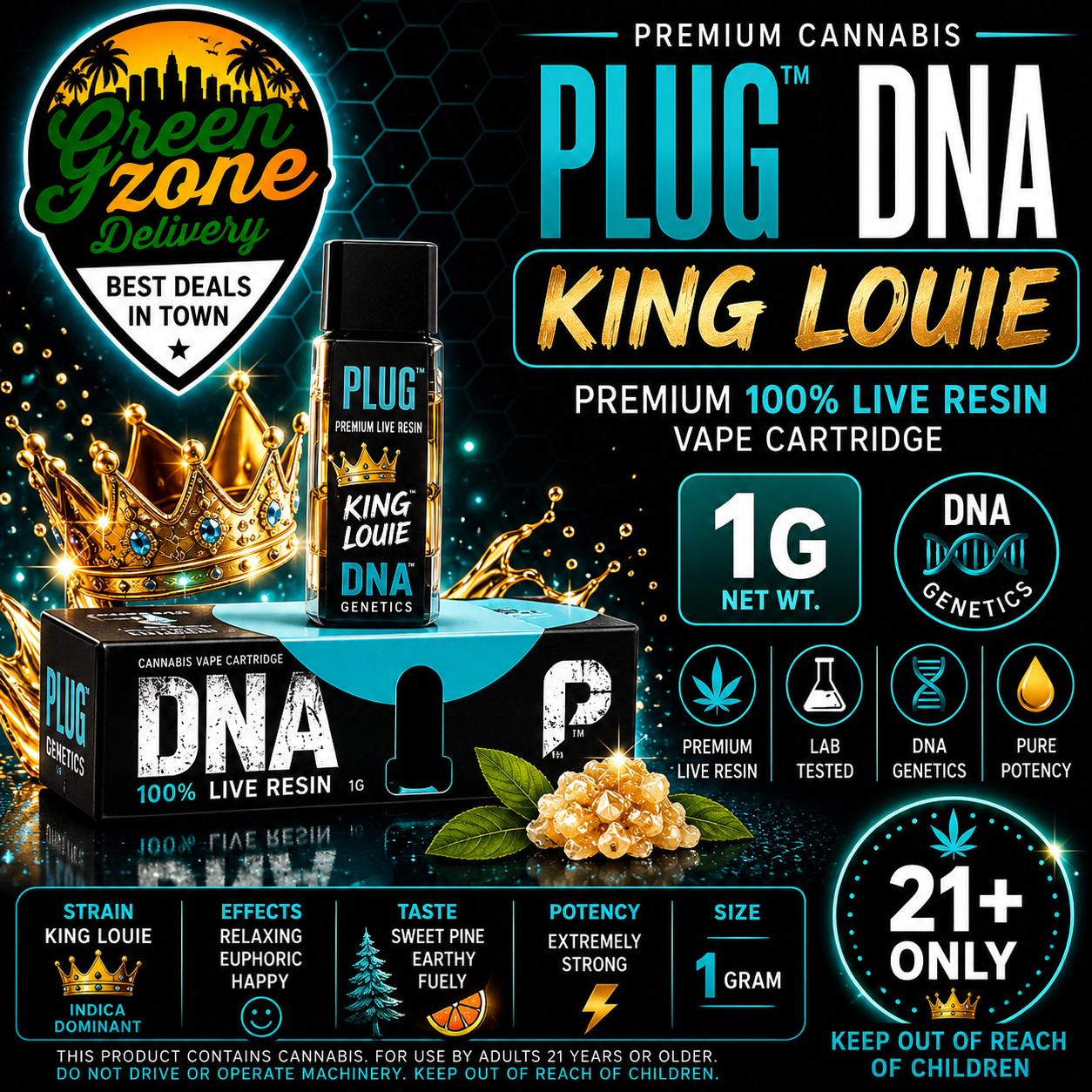 Plug Play DNA King Louie 1g vape product image