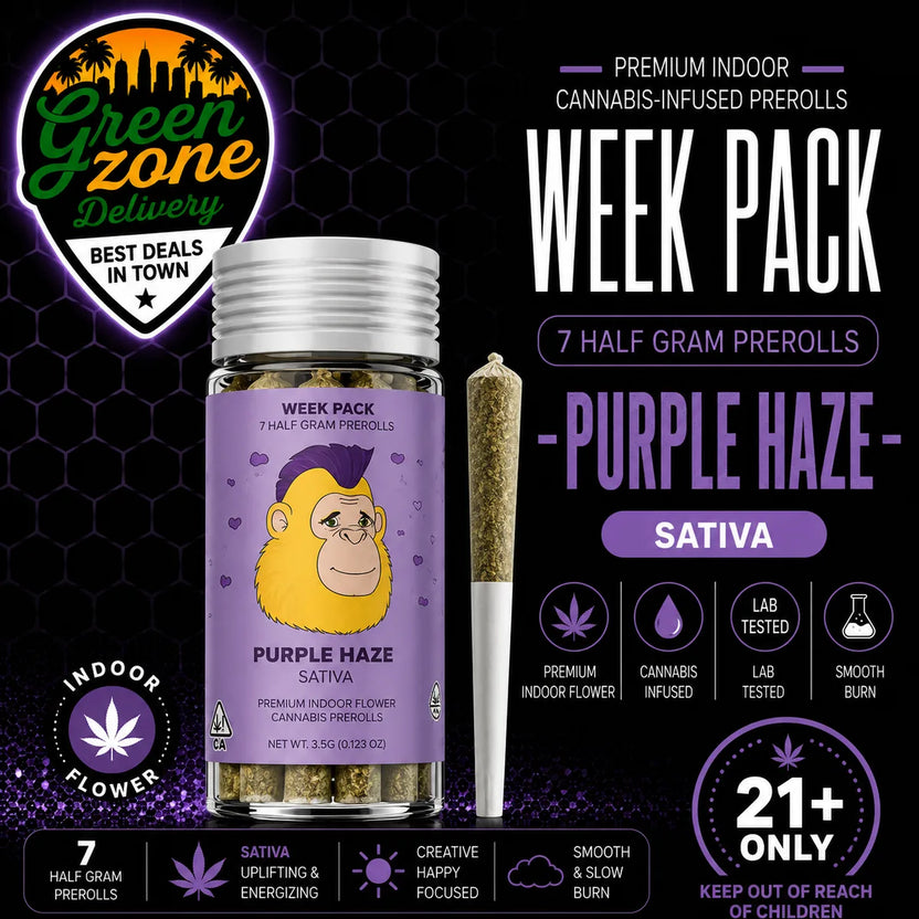APE PREMIUM Purple Haze Diamond Infused Mini Joints 7 Pack Green Zone Delivery Product Image