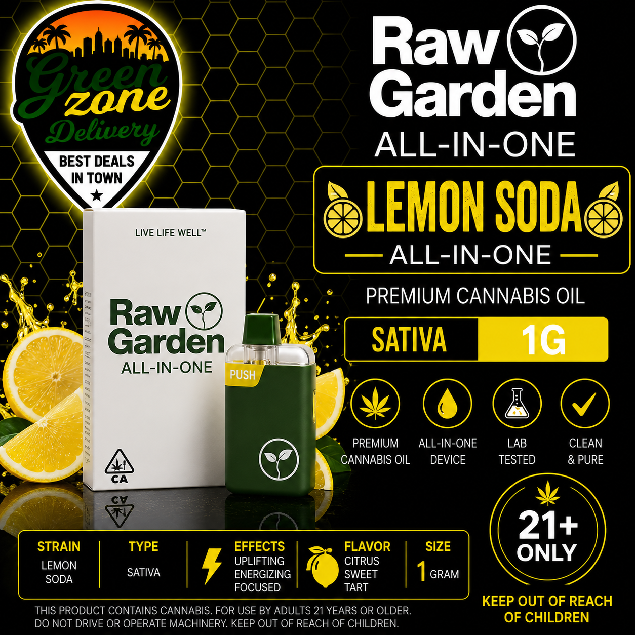 Raw Garden Lemon Soda product image