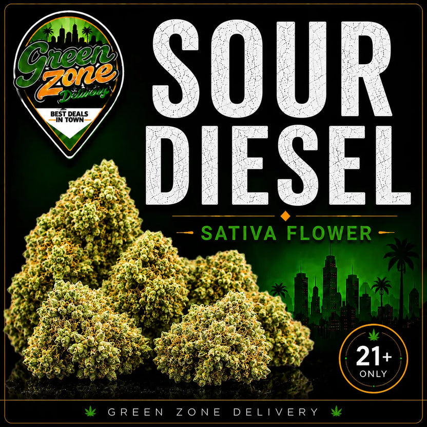 Sour Diesel Sativa Flower Green Zone Delivery Product Image