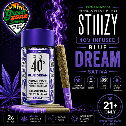 STIIIZY 40's Blue Dream Pre-Roll 5-Pack