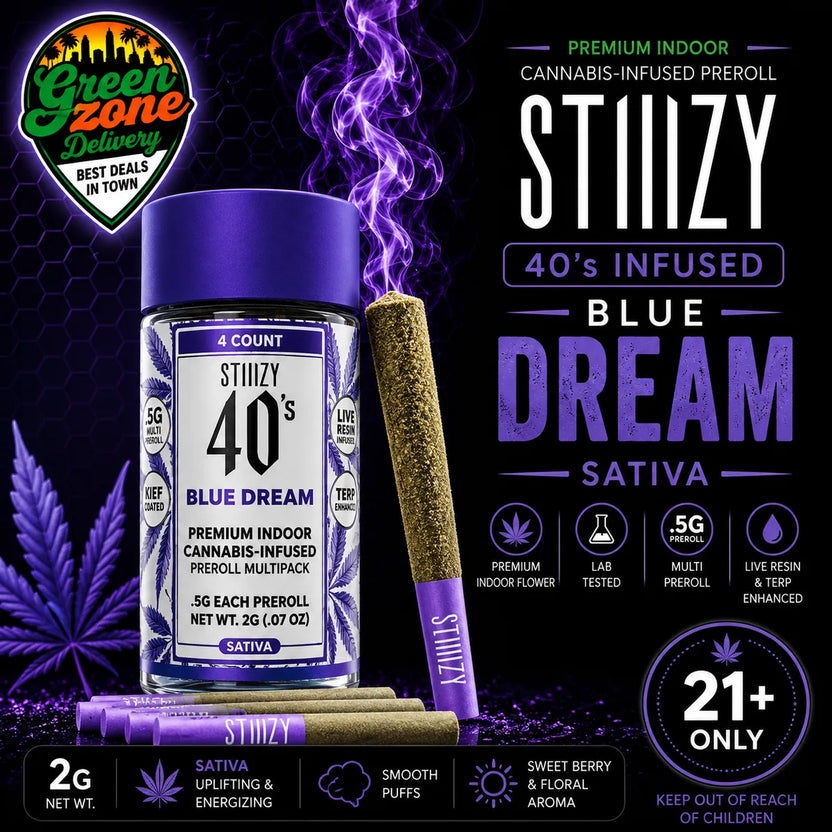 STIIIZY 40's Blue Dream Pre-Roll 5-Pack