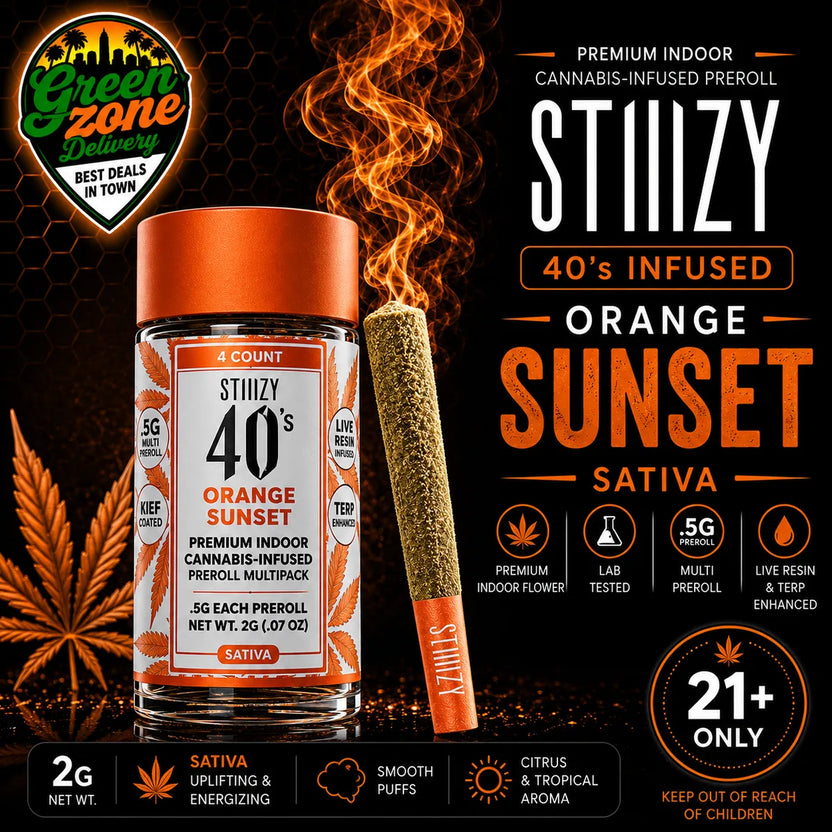 STIIIZY 40's Orange Sunset Pre-Roll 5-Pack